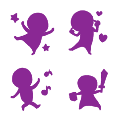 Line絵文字 大人のためのシンプルシルエット絵文字 40種類 1円