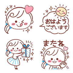 [LINE絵文字] 爽やか☆大人のシンプル丁寧♡絵文字＊*の画像