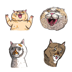 [LINE絵文字] cat emoji 02の画像
