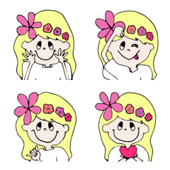[LINE絵文字] little travelers "Annie" emojiの画像