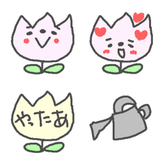 [LINE絵文字] かわゆいお花絵文字の画像