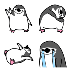 [LINE絵文字] ヒゲペンギンのペンギン絵文字の画像