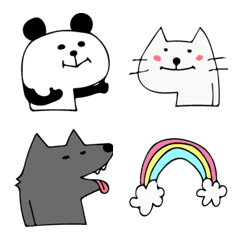 シンプルな動物たちの絵文字メイン画像