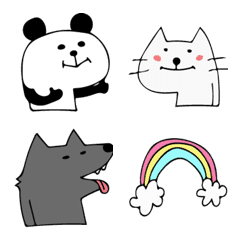 [LINE絵文字] シンプルな動物たちの画像