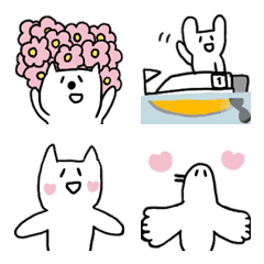 ヒマをもてあましている動物たち②つながるの絵文字メイン画像