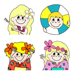little travelers "summer" emojiの絵文字メイン画像