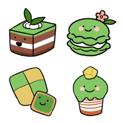 かわいい抹茶スイーツ絵文字の絵文字メイン画像