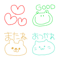 [LINE絵文字] クレヨン DE おえかきの画像