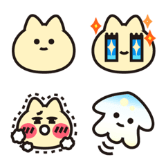 [LINE絵文字] ねこひと絵文字【ポジティブ】の画像