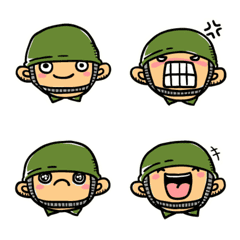 [LINE絵文字] ちび兵士の画像