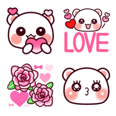 ❤️らぶくま❤️かわいく飾る絵文字40個❤️の絵文字メイン画像