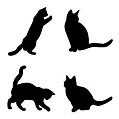 [LINE絵文字] Silhouette : Catの画像