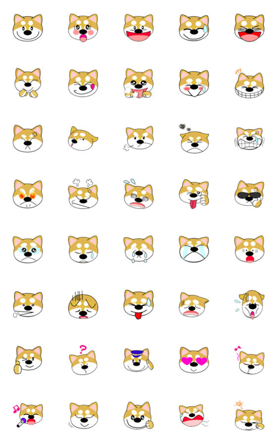 [LINE絵文字]Feelings of a Shiba dogの画像一覧