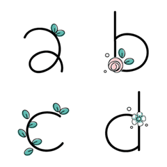 [LINE絵文字] Cute alphabet A B Cの画像