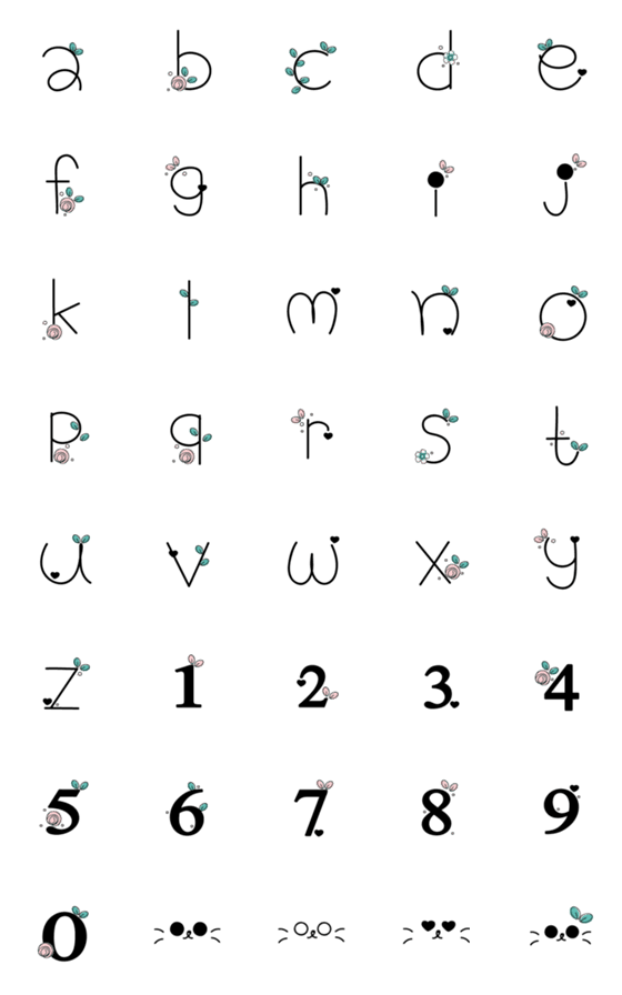 [LINE絵文字]Cute alphabet A B Cの画像一覧
