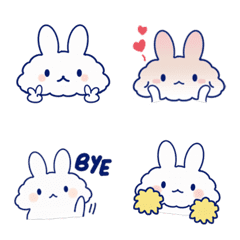 [LINE絵文字] Cloud Rabbit Emojiの画像