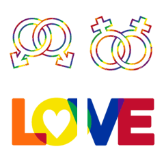 [LINE絵文字] pride rainbow LGBTの画像