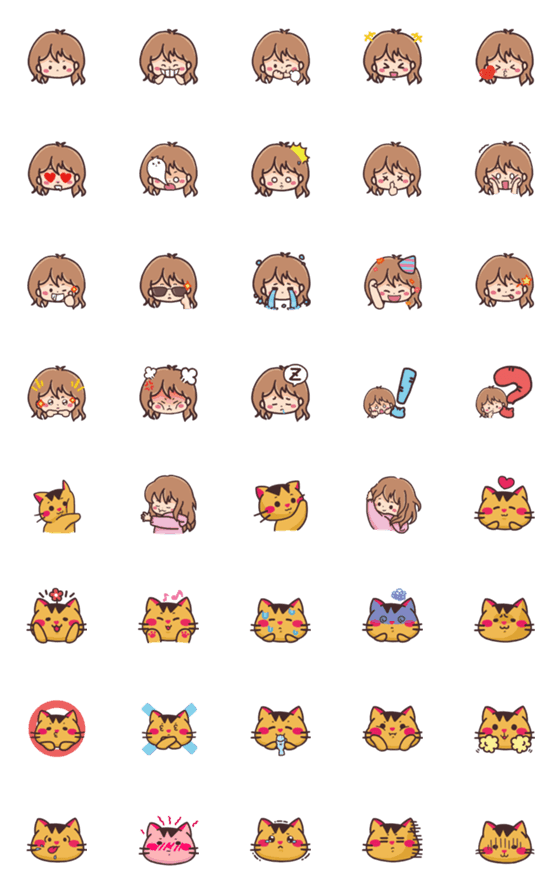 [LINE絵文字]Lumi＆Cat Emojiの画像一覧