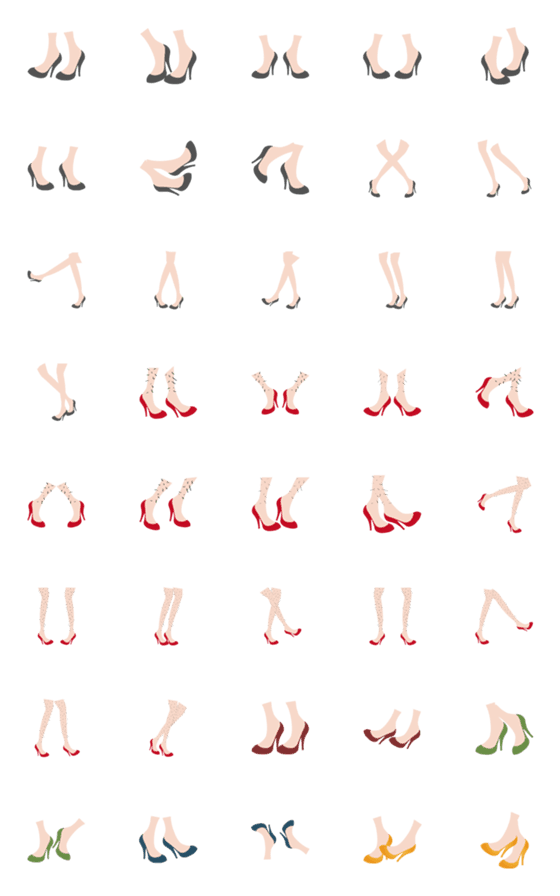 [LINE絵文字]奇妙な愛の足プロットの画像一覧
