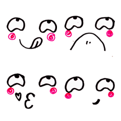 [LINE絵文字] Cute funny emoji Vol.1の画像