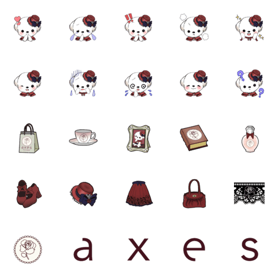 [LINE絵文字]axes femme公式”シュシュちゃん”絵文字の画像一覧