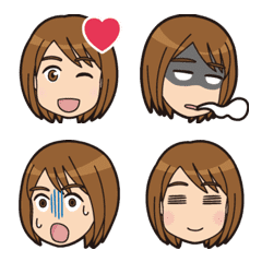 [LINE絵文字] とある女子の日常絵文字の画像