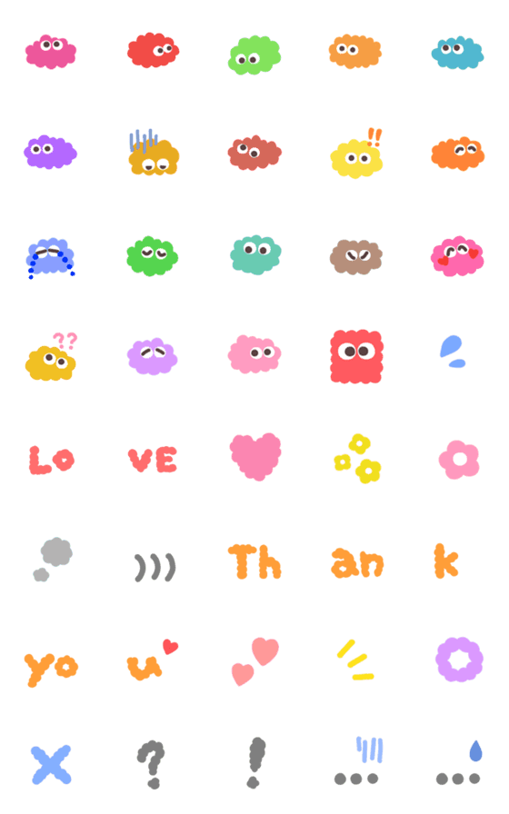 [LINE絵文字]もこもこさんの画像一覧