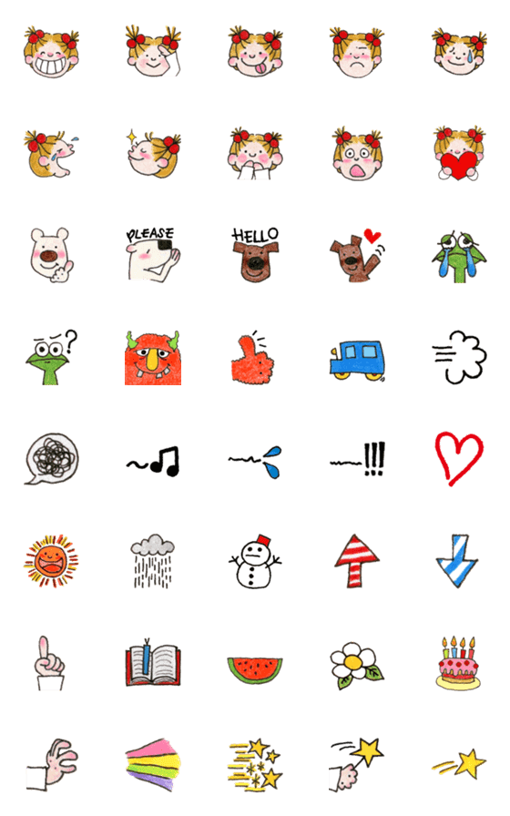 [LINE絵文字]COCO and Wondrous Emoji 3の画像一覧