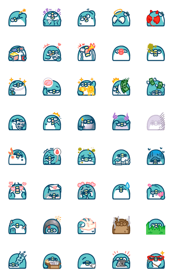 [LINE絵文字]PP mini Emoji-7の画像一覧