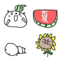 [LINE絵文字] 夏のパンダの絵文字♪の画像