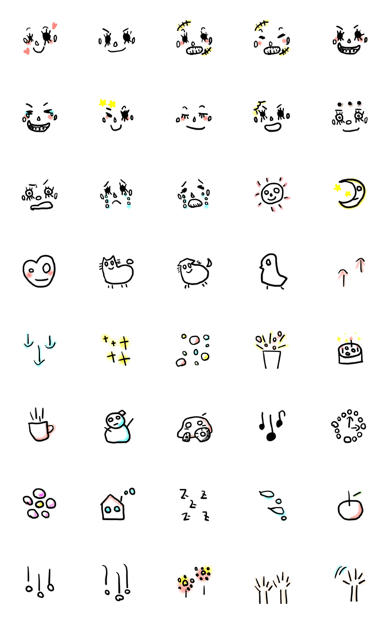 [LINE絵文字]うーたんの落書き絵文字の画像一覧