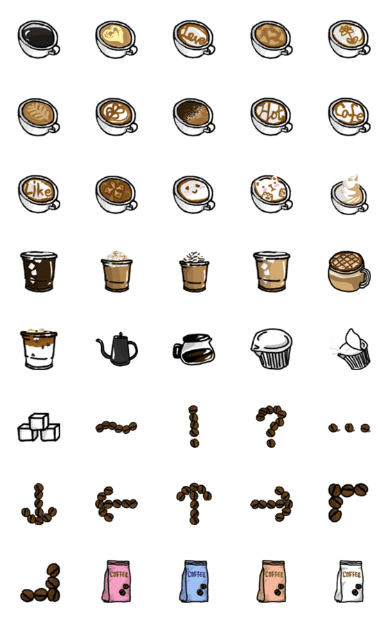 [LINE絵文字]コーヒーですの画像一覧