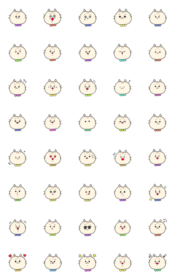 [LINE絵文字]表情で察してほしい猫ちゃん絵文字の画像一覧