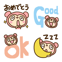 [LINE絵文字] リンゴぱんだちゃん 絵文字の画像