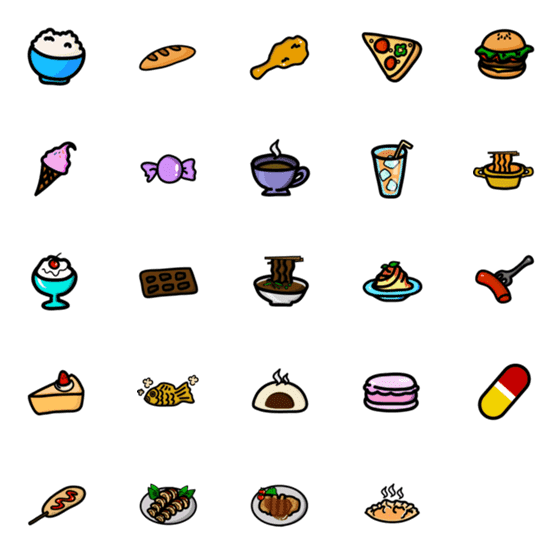 [LINE絵文字]Korea food_Emojiの画像一覧