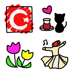 [LINE絵文字] トルコとトルコ語の絵文字の画像