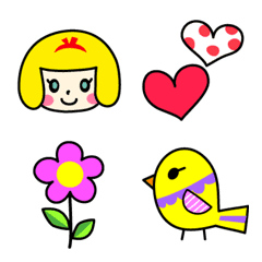 [LINE絵文字] ポップな♡ガーリーカラフル絵文字♡の画像