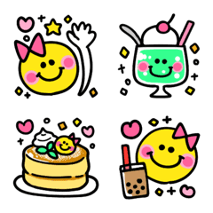 [LINE絵文字] よく使うかわいいスマイルの画像