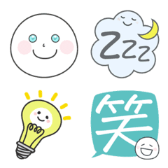[LINE絵文字] シンプルな青い目をしたスマイルさんの画像