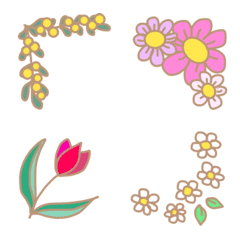 [LINE絵文字] Botanical フラワーデコレーションの画像