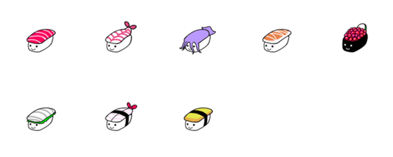 [LINE絵文字]お寿司パラダイスの画像一覧