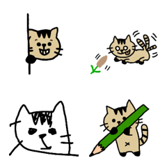 [LINE絵文字] 猫のぺーちゃん2 絵文字の画像