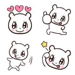 [LINE絵文字] お茶目くまちゃん絵文字の画像
