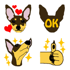 [LINE絵文字] real pinscher emoji 2の画像