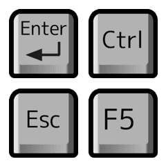 [LINE絵文字] パソコンキーボード絵文字の画像