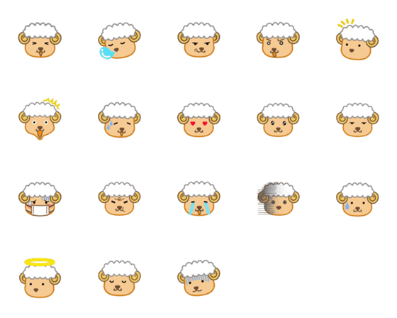 [LINE絵文字]ヒツジのまーとん絵文字の画像一覧
