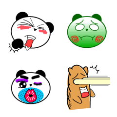 [LINE絵文字] ミニシロメパンダの画像