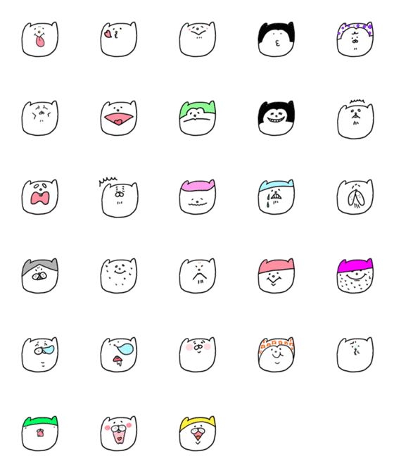[LINE絵文字]よだれねこ38の画像一覧