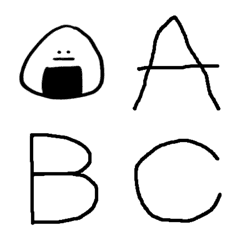 [LINE絵文字] chanko文字 ABC verの画像