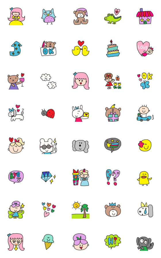 [LINE絵文字]Lilo emoji21の画像一覧
